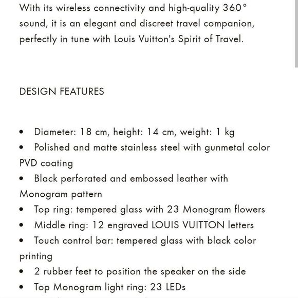 RARE! Louis Vuitton LV Limited Horizon Light Up Bluetooth Speaker & accessories - Picture 11 of 12